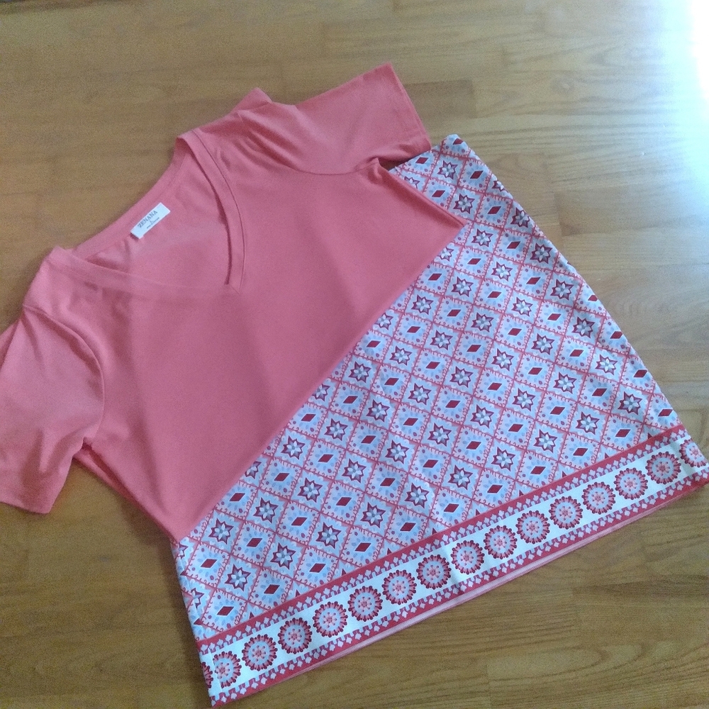 Talbot Preppy Academia Cotton Skirt and Boxy Tee Bundle